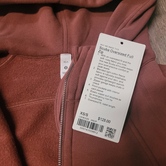 Lululemon Scuba Oversized Full Zip Hoodie Ancient Copper XS/S - Picture 2 of 5